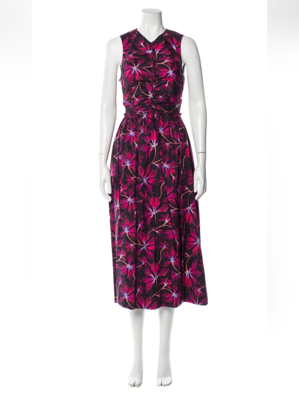 Ulla Johnson Pink Floral Mini Cotton Dress Boho Size Small - Picture 3 of 9